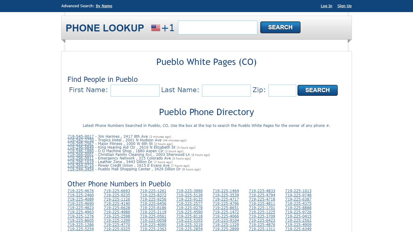 Pueblo White Pages - Pueblo Phone Directory Lookup